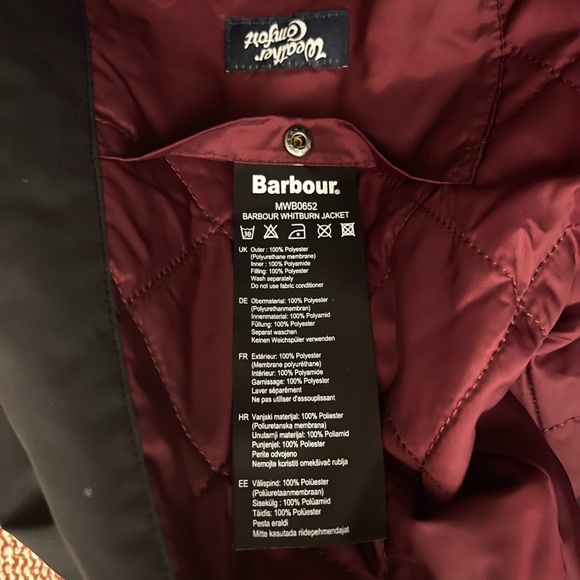 NWT BARBOUR Whitburn Waterproof Breathable Jacket Size Small in Black - Picture 4 of 8